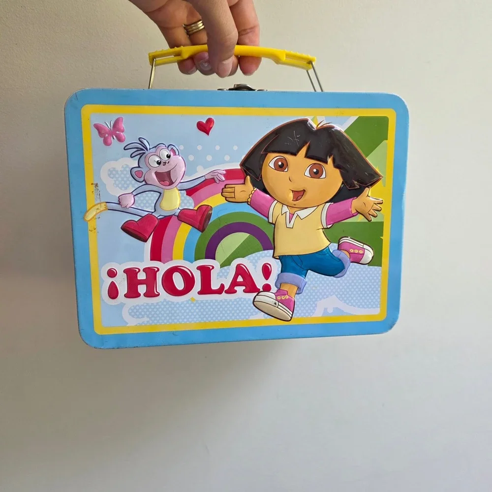 Vintage Dora the Explorer Metal Lunch Box Y2K 2007 Nickelodeon Kidcore Nostalgic